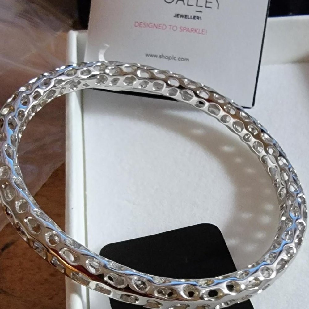 Rache Galley Silver Bangle Bracelet (new